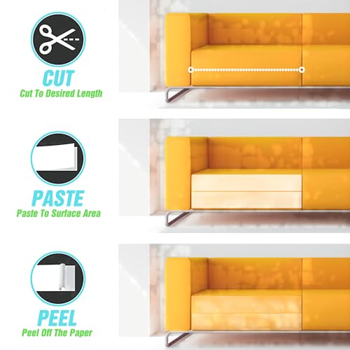 Anti Cat Scratch Tape: 6 inches x 20 Yards Cat Training Tape 100% Transparent Clear Double Sided Cat Scratch Deterrent Tape Furniture Protector for Couch, Carpet, Doors, Pet & Kid Safe