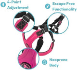 Gooby Escape Free Sport Harness - Red, Medium - No Choke Step-in Patented Neoprene Small Dog Harness with Four-Point Adjustment - Perfect on The Go Dog Harness for Medium Dogs No Pull and Small Dogs