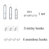 AODERUM Hanging Glass Planter Water Iron Art Hydroponic Vase Transparent Test Tube Flower Hanging Bottle Home Decoration (3pcs-S,M,L)