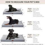 WNPETHOME Orthopedic Dog Beds for Large Dogs, Extra Large Waterproof Dog Bed with Removable Washable Cover & Anti-Slip Bottom, Egg Crate Foam Pet Bed Mat, Multi-Needle Quilting XL Dog Crate Bed