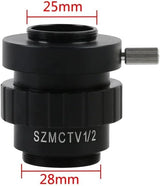 Microscope Accessories Kit SZM CTV 1/2 1/3 1X 0.3X 0.5X Adapter C Mount Lens Simul Ring Trinocular Stereo Microscope Microscope Slides (Color : SZMCTV 1-2)