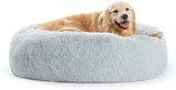 SAVFOX Plush Calming Dog Beds, Donut Dog Bed for Small Dogs, Medium, Large & X-Large, Comfy Cuddler Dog Bed and Cat Bed in Faux Fur, Washable Dog Bed, Multiple Sizes S-XXL