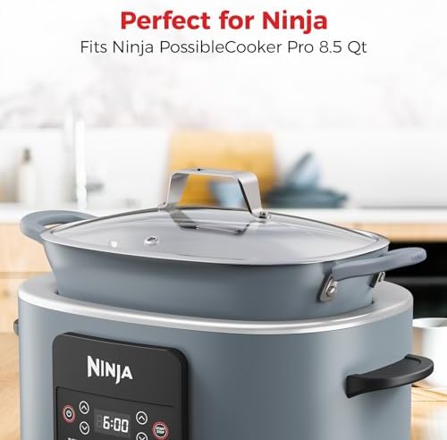 Goldlion Silicone Pot Handle Cover Compatible with Ninja Crockpot Slow Cooker - Heat-Resistant Handle Sleeve, Holder, Grip Accessories for Ninja Foodi Possiblecooker Pro, 4 Pack