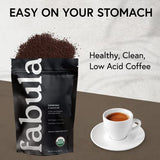 Fabula USDA Organic Espresso Coffee, Freshly Ground Espresso Low Acid Coffee, Non-GMO, No Molds, Mycotoxins Pesticides Free, Single Origin Coffee 12 oz
