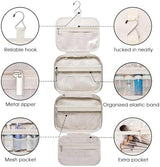 Narwey Hanging Toiletry Bag for Women Travel Makeup Bag Organizer Toiletries Bag for Travel Size Essentials Accessories Cosmetics (Greyish Blue (Medium))