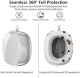 for AirPods Max Case Clear,3 in 1 Clear Soft TPU Ear Cups Case Cover/Ear Pad Case Cover/Headband Cover for Airpods Max Case Cover,Case for AirPod Max Headphone Accessories-Crystal