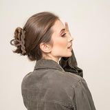 Sunolga 8PCS Hair Clips for Women, Flower Claw Clips for Thick Hair, Non-Slip Hair Accessories - 4 Styles, Neutral Colors Hair Clips and Variety Pack, Ideal for Girls