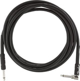 Fender Professional Series Instrument Cable, Guitar Cable, Guitar Accessories, Straight/Angle, Black, 10ft