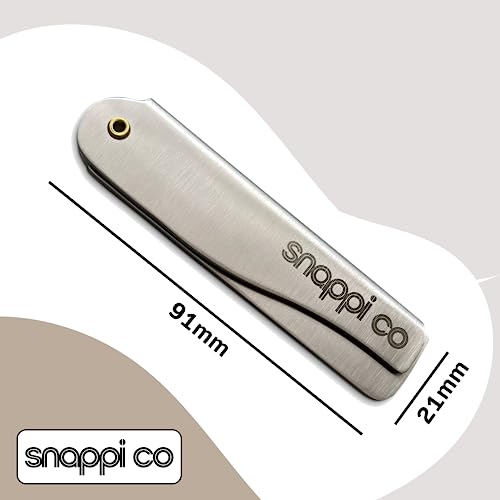 Snappi Co® Metal Folding Beard Comb | 304 Stainless Steel Pocket Comb for Men for Beard Grooming, Hair Styling & Moustache Care | Compact Flip Comb, Portable Mens EDC Accessories | Includes Gift Box