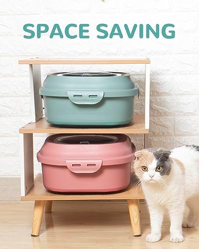 32-35 Lbs Dog Food Storage Container Collapsible Dog Food Container with Airtight Lids, Wheels, Scoop and 2pcs Food Storage Containers, Large Pet food storage for Dog, Cat