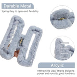 Ahoney 5 Inch Fuzzy Hair Claw Clips Extra Large Claw Clips Big Hair Clips for Thick Long Hair, Strong Hold Non-slip Jumbo Jaw Clips, Hair Accessories for Women (Warm)