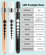 MEUUT 3 Pack Pen Lights for Nurses with 6 Batteries – Medical Penlights Nurse Accessories for Work, Perfect Nursing Student Essentials Medical Supplies for Nurses Doctors EMT Trauma