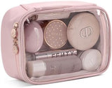 Pocmimut Makeup Bag,Small Makeup Bag Clear Travel Makeup Bag Car Accessories Storage for Women,Travel Essentials Organizers,Pink