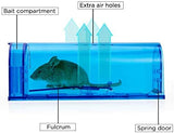 Humane Mouse Trap | Catch and Release Mouse Traps That Work | Mice Trap No Kill for mice/Rodent Pet Safe (Dog/Cat) Best Indoor/Outdoor Mousetrap Catcher Non Killer Small Capture Cage (Blue)