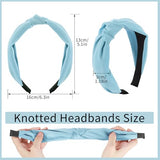 8Pcs Headbands for Women, Top Knotted Headbands Fashion Women Headbands Knotted Wide Headbands Solid Color Hair Accessories Daily Galentine's Day Gifts