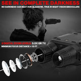 Pro Night Vision Binoculars, Digital Infrared, 4" Screen, 2X Zoom, Essential Outdoor Deer Hunting Accessories, Tactical Gear, Security Goggles, 32GB Card, Multifunction Card Reader, Case