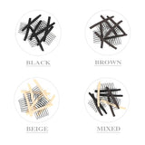 100 Pieces Wig Combs Wig Clips Wig Combs to Secure Wig 7-teeth Wig Accessories Tools For Making Wig Caps Wig Comb (Brown,100 Pcs)