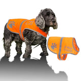 4LegsFriend Reflective Dog Vest. Hi-Visibility, Blaze Orange Oxford 300D Waterproof Dog Vest Helps Protect Your Best Friend. Safeguard Your PUP from Motorists & Hunting Accidents, On or Off Leash