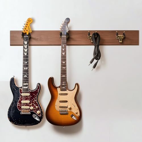 Adowes Guitar Wall Mount 1 Pack, Guitar Hanger Wall Mount Cast Iron, Guitar Holder for Wall, Guitar Accessories for Acoustic, Electric Guitar, Bass, Ukulele, Guitar Stand Wall, Men's Guitar Gifts