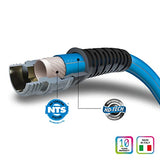 FITT HiFlo Water Hose 25ft, Multipurpose Garden Hose, Easy to Use and Long-lasting Performance, Light Blue