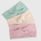 Huachi Turban Headbands for Women's Hair Wide Head Wraps Knotted Elastic Teen Girls Yoga Workout Solid Color Hair Accessories, 6 Pack