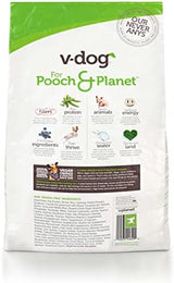 V-dog Vegan Mini Kibble Dry Dog Food (4.5 LB) Small Breed Dogs | Plant-Based Protein with Added Taurine for Sensitive Stomach and Skin | All Natural Made in US