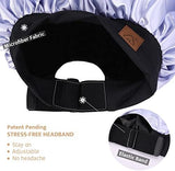HAT HUT Satin Bonnet Silk Bonnet Sleep Cap for Women Hair Bonnet for Curly Hair Sleeping Adjustable Wide Band Double Layer