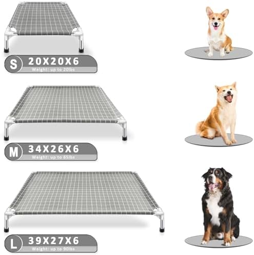 Elevated Dog Bed Pet Cot - Dog Cots Beds for Medium Dogs | Detachable Raised Cat Dog Pet Bed for Medium Dogs