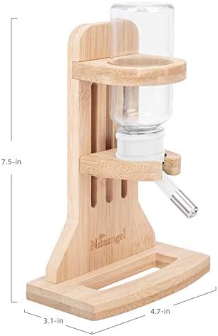 Niteangel Water Bottle with Stand for Syrian Dwarf Hamsters Gerbils Mice Rats Degus Small pet Rodents(White)