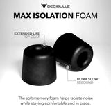 Decibullz - Custom Molded Earplug, Earphone, and Earbud Replacement Tips (5 Pack), Medium