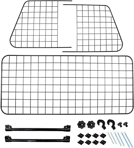 Amazon Basics Adjustable Dog Car Barrier, 16 inch, Black
