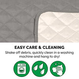 Furhaven Water-Resistant & Reversible Chair Cover Protector for Dogs, Cats, & Children - Two-Tone Pinsonic Quilted Living Room Furniture Cover - Gray/Mist, Chair