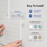 Keepo Pegboard Combination Kit, Pegboards and Accessories Modular Hanging for Wall Organizer, Crafts Organization, Ornaments Display, Nursery Storage, Peg Board (Tan Brown, 22″×22″)
