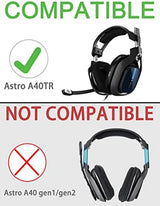 A40 TR Mod Kit – defean Replacement Earpads and Headband Compatible with Astro Gaming A40 TR Headset,Ear Cushions, Upgrade High-Density Noise Cancelling Foam, Added Thickness (Black Velour)