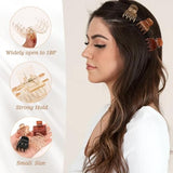 16 PCS Small Hair Clips for Women & Girls, Durable Matte Claw Clips for Thin Hair, Strong Hold Medium Hair Claw Clips, Mini Hair Clips, Cute Hair Accessories Amber Color Valentine's Day Gifts Holiday