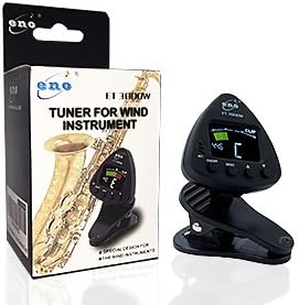 ENO MUSIC Solid Big Clip-on Professional Wind Instruments Alto Saxophone Tuner, Colorful LCD Display, Saxophone Accessories