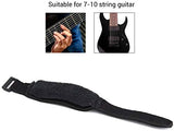 Facmogu 2PCS Guitar String Mute Dampener, Guitar String Cover Belt, Adjustable Bass Guitar Mute Silencer, Fretboard Muting Straps, Guitar Noise Damper Tape, Musical Instrument Accessories - Black