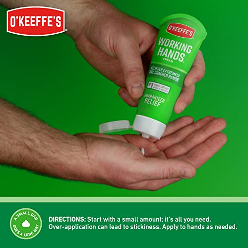O'Keeffe's Working Hands Hand Cream, Relieves and Repairs Extremely Dry Hands, 3 oz Tube, (Bulk Hand Cream, Pack of 12)