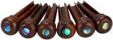 Blisstime 6pcs Rosewood Guitar Bridge Pins Inlaid Abalone Dot Acoustic Guitar Replacement Parts
