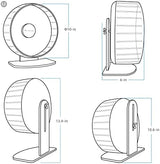 Niteangel Super-Silent Hamster Exercise Wheels: - Quiet Spinner Hamster Running Wheels with Adjustable Stand for Hamsters Gerbils Mice Or Other Small Animals (M, Pink)