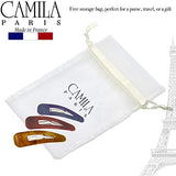 Camila Paris CP2933 French Hair Barrettes Clips, Snap Hair Slides Clic Clac for Women, Styling Girls Side Slide-in Metal Snap Pin Hair Accessories for Women. Strong Hold, No Slip Grip, Made in France