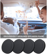 4PCS Speaker Foam Enhancer,6.5" Speaker Foam Rings for Enhancing Stereo Sound in Car Speakers,Universal Self-Adhesive Speaker Gasket Car Accessories for Car,Truck,SUV