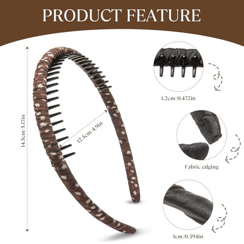 STHUAHE4PC Multicolor Protection Resin Teeth Comb Hair Hoop Hairband Headband Hair Accessories by Beauty hair (Beautiful)
