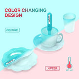 CUTE STONE Play Kitchen Sink Toys with Upgraded Real Faucet, Play Cooking Stove, Cookware Pot and Pan,Play Food, Color Changing Dishes Accessories for Boys Girls Toddlers