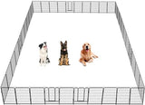 Dog Playpen,32/40/45 Inch Height in Heavy Duty, Folding Indoor Outdoor Anti-Rust Dog Exercise Fence, Portable Pet Playpen with Door for Large Medium Small Dogs and Pet (40 Panels, 45 Inch) Silver