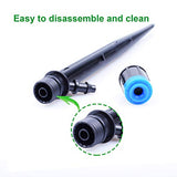 50PCS Drip Emitters Fan Shape with Stake Water Flow Adjustable for 1/4 inch Irrigation Tube Hose, 360 Degree Sprayer Perfect for Irrigation System Watering Kits for Garden Patio Lawn Flower Bed