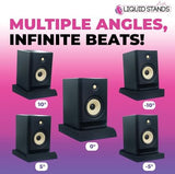 Liquid Stands Studio Monitor Sound Isolation Pads for Speakers 5" High-Density Speaker Foam Pads That Prevents Vibrations Angled Speaker Riser - Acoustic Speaker Isolation Pad for Floor, Desktop