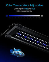 NICREW ClassicLED Gen 2 Aquarium Light, 15 Watts, Dimmable LED Fish Tank Light with 2-Channel Control, White and Blue LEDs, Size 18 to 24 Inch