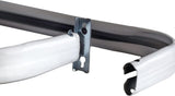 Blu-Pier Tech Heavy Duty Single Rod,Lock Seam Curtain Rod 28 to 48-Inch Adjustable Width, 2 1/2-Inch Projection，Hardware Included,White(Pack of 2)