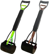 2 Pieces Pooper Scooper, Large Pooper Scooper for Dogs Heavy Duty, Dog Pooper Scooper with Long Handle & High Strength Durable Spring, Foldable Dog Poop Pick Up(28-inch)